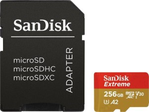 SanDisk Micro SDXC 256GB 160/90MBEXTREME c10 A2 V30 U3 SDSQXA1-256G-GN6MA