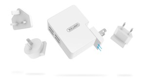 UNITEK Ładowarka 4xUSB 4,8A 24W + US+EU+UK YPW10001