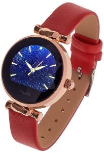 GARETT Smartwatch Women Lisa c-z czerwono-złoty skórzany