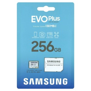 SAMSUNG Micro SDXC 256GB 160/90 EVOPLUS MB-MC256SA/EU 2024
