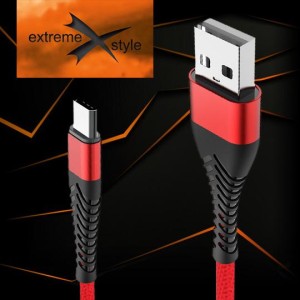 Kabel USBC na USB 2.0 1,5m Spider oplotN niebieski KAB000252