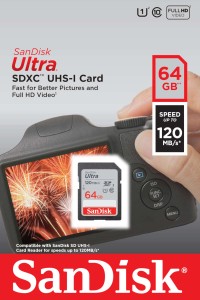 SanDisk SDXC 64GB Ultra 120MB/s SDSDUN4-064G-GN6IN