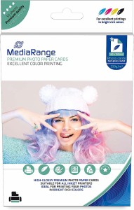 MEDIARANGE Papier 220gr/m 13x18 op-50 GLOSSY MRINK114