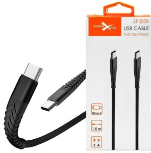 Kabel USBC na USBC 1,5m Spider oplot KAB000318