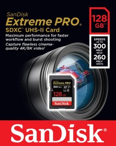 SanDisk SDXC 128GB Extreme PRO 300/260MB UHS-II U3 V90  SDSDXDK-128G-GN4IN