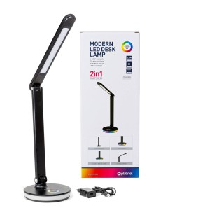 PLATINET Lampka led 12W 45938 PDL400RGBB czarna z portem usb