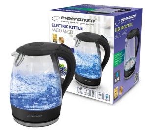 ESPERANZA Czajnik EKK011K 1,7L SALTO ANGEL szklany czarny