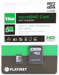 PLATINET Micro SDHC 16GB class 10 42209