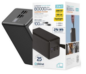 PLATINET power bank 80000mAh 46015 PD 20W PMPB8020