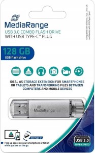 MEDIARANGE USB 3.0  Pendrive 64GB MR937 USBC DUAL