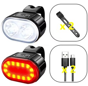 Lampka rowerowa przód tył RW33 USB Ładowana przez USB
