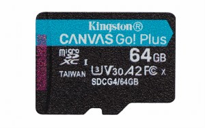 KINGSTON Micro SDXC 64GB SDCG4/64GB 160/200Mb A2 U3 V30 CANVAS GO PLUS
