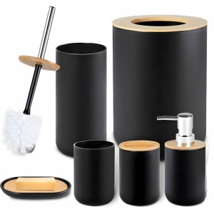 Zestaw Łazienkowy AG740B czarny 6 elementów