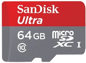 SanDisk Micro SDXC 64GB 80MB/s class 10 SDSQUNS-064G-GN3MA