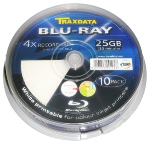 RITEK BD-R x4 25GB PRINT FF c-10 TRBDP10 TraxData 90L753ITRA006