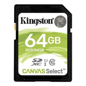 KINGSTON SDXC 64GB class 10 SDS2/64GB Canvas Select Plus 100/MB/s