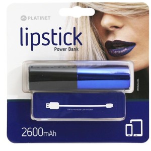 PLATINET power bank 2600mAh POMADKA N LIPSTICK BLUE