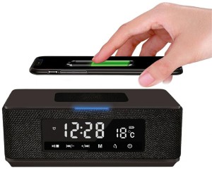 PLATINET Głośnik /Radio bluetooth 44799B CZARNY PMGQ15B ładowarka QI/NFC/termometr DAILY 10W