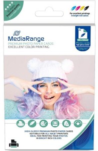 MEDIARANGE Papier 220gr/m 10x15 op-50 GLOSSY MRINK104