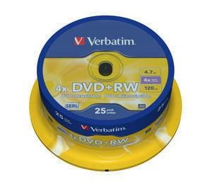 Verbatim DVD+RW x4 4,7GB c-10 43488 94834