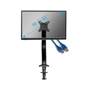ART Uchwyty do monitora L17GD biurkowy gazowy 9KG 10-32" 2x USB3.0