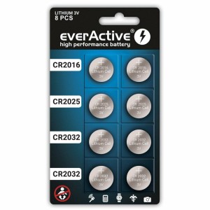 EVERACTIVE zestaw baterii 2016,2025,2032 8 sztuk