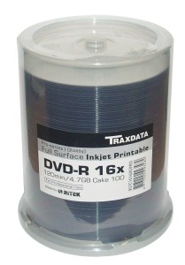 RITEK DVD-R x16 4,7GB PRINT GLOSSY c-100 traxdata 907C1016XGPRO