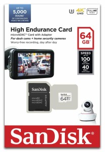 SanDisk Micro SDXC 64GB 100/40MB High Endurance SDSQQNR-064G-GN6IA c10 V30 U3