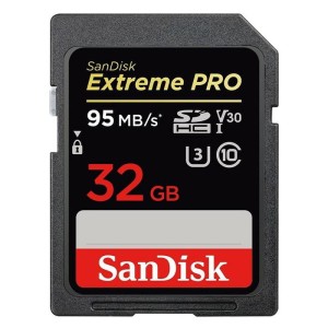 SanDisk SDHC 32GB Extreme PRO 100/90MB U3 class 10 V30  SDSDXXO-032G-GN4IN