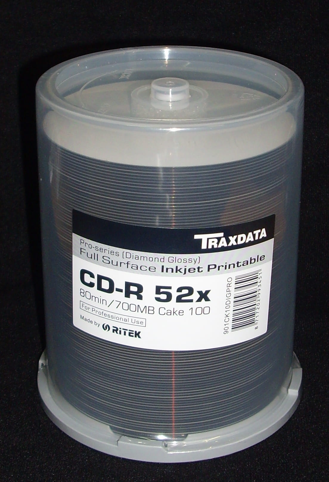 RITEK CD R PRINTABLE GLOSSY FF C 100 TRCGCD traxdata HENRYX